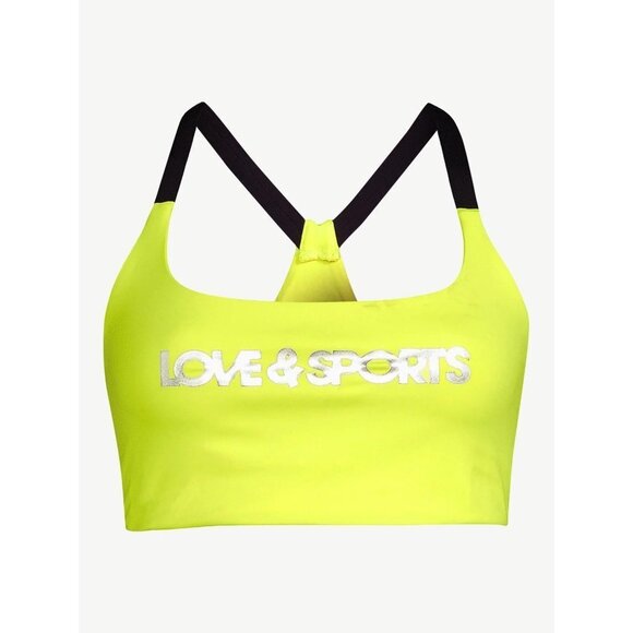 Full Coverage Sports Bra - neon yellow - S - Picture 1 of 4